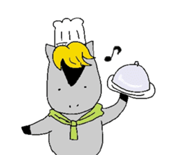 Horse in a swimsuit sticker #3924628