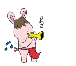 Horse in a swimsuit sticker #3924633