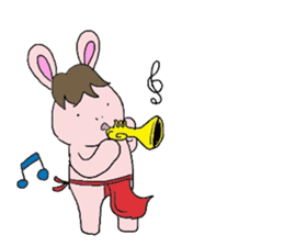 Horse in a swimsuit sticker #3924633