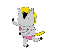 Horse in a swimsuit sticker #3924635