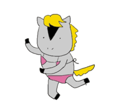 Horse in a swimsuit sticker #3924635