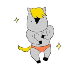 Horse in a swimsuit sticker #3924640