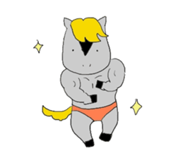 Horse in a swimsuit sticker #3924640