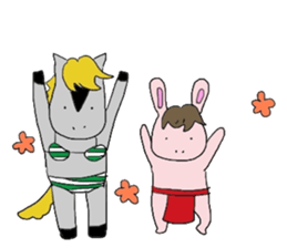 Horse in a swimsuit sticker #3924644