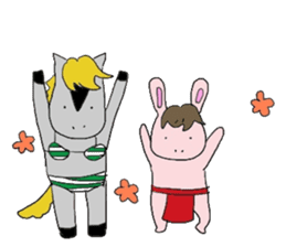 Horse in a swimsuit sticker #3924644