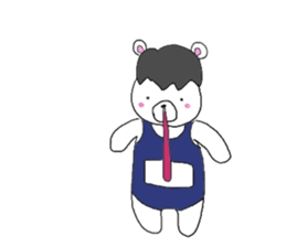 Horse in a swimsuit sticker #3924645