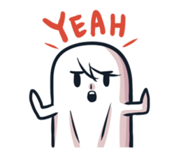 Ghost with a Boy sticker #3925530
