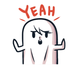 Ghost with a Boy sticker #3925530
