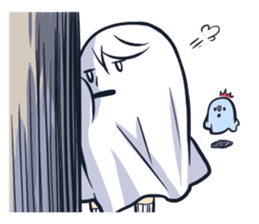 Ghost with a Boy sticker #3925533