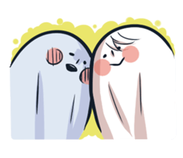 Ghost with a Boy sticker #3925534