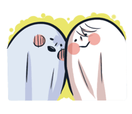 Ghost with a Boy sticker #3925534