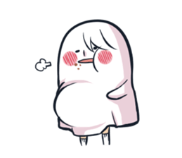 Ghost with a Boy sticker #3925535