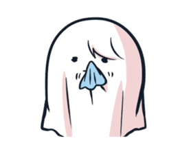Ghost with a Boy sticker #3925541