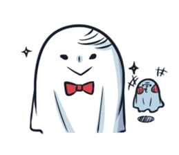Ghost with a Boy sticker #3925542