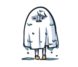 Ghost with a Boy sticker #3925544