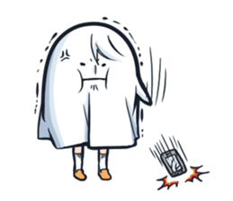 Ghost with a Boy sticker #3925559