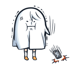 Ghost with a Boy sticker #3925559