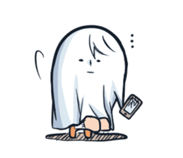 Ghost with a Boy sticker #3925560