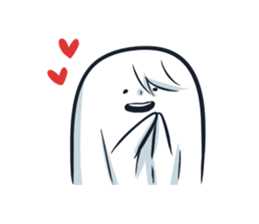 Ghost with a Boy sticker #3925563