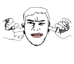 Humanity crying sticker #3926733