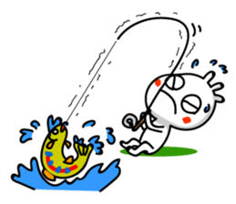 Holiday of kokopelli. Fly fishing sticker #3928408