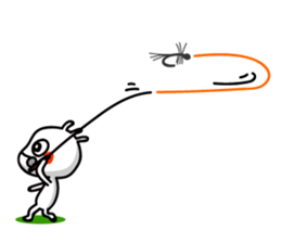 Holiday of kokopelli. Fly fishing sticker #3928409