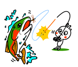 Holiday of kokopelli. Fly fishing sticker #3928426