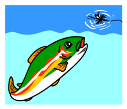 Holiday of kokopelli. Fly fishing sticker #3928433