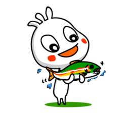 Holiday of kokopelli. Fly fishing sticker #3928434