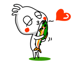 Holiday of kokopelli. Fly fishing sticker #3928440