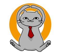 A cat want to return home and outgo. sticker #3929244