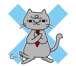 A cat want to return home and outgo. sticker #3929245