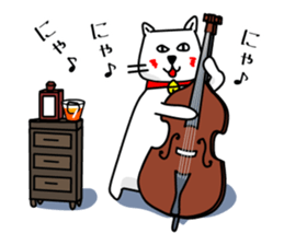Liquor and music love,cat senior sticker #3931015