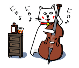 Liquor and music love,cat senior sticker #3931015