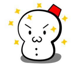 Snowball stamp sticker #3931057