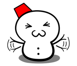 Snowball stamp sticker #3931072