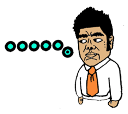 Mr. Yamada of a hot blood work person sticker #3931884