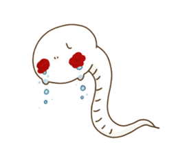 Lucky white snake sticker #3932257