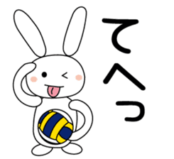 Volleyball rabbit sticker #3932307