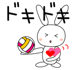 Volleyball rabbit sticker #3932325