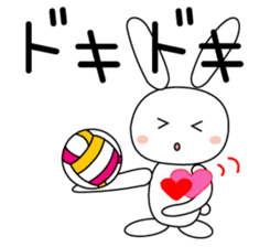 Volleyball rabbit sticker #3932325
