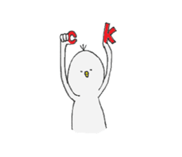 A bird who conveys a feeling willfully sticker #3932959