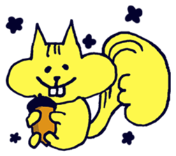 Yellow Squirrel sticker #3933481