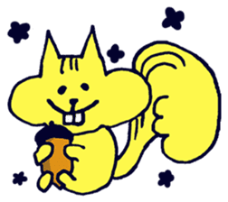 Yellow Squirrel sticker #3933481