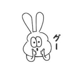 Thick rabbit5 sticker #3933968