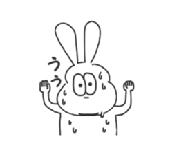 Thick rabbit5 sticker #3933972