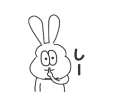 Thick rabbit5 sticker #3933976