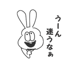 Thick rabbit5 sticker #3933978