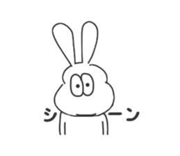 Thick rabbit5 sticker #3933982