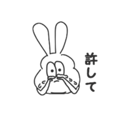 Thick rabbit5 sticker #3933985